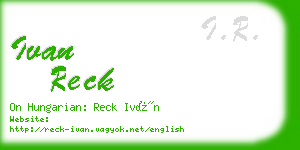 ivan reck business card